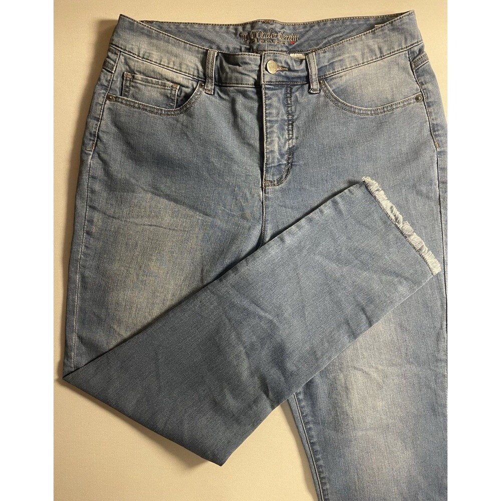 Women with Control Jeans My Wonder Denim Straight Leg Medium Wash Size 12